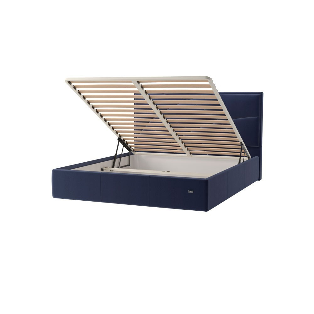 Ліжко NettaDesign Comfort з нішею для білизни на ніжках 180x190 синій Київ - фото 7