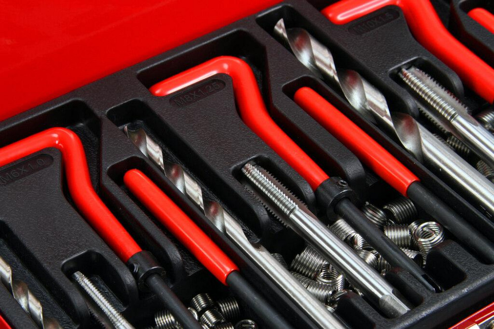 Набір інструментів для ремонту та відновлення різьби 131 елемент M5–M12 Mar-Pol (M55882) Нововолинськ - фото 7