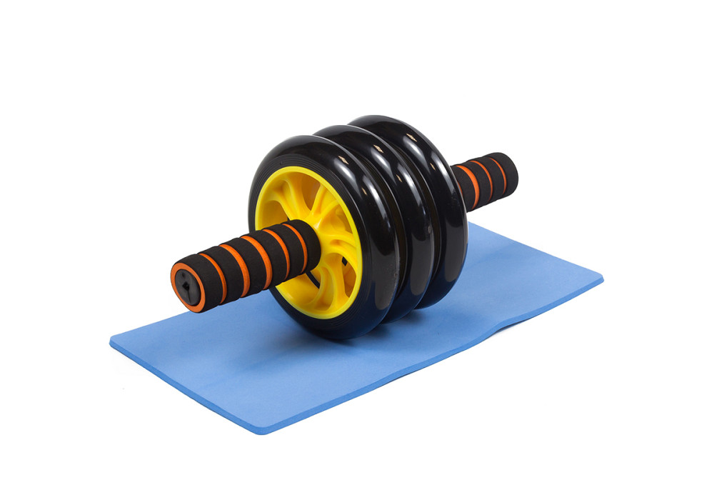 EasyFit Ролик для пресу EasyFit з килимком Жовтий (3 колеса) Коломыя - изображение 1