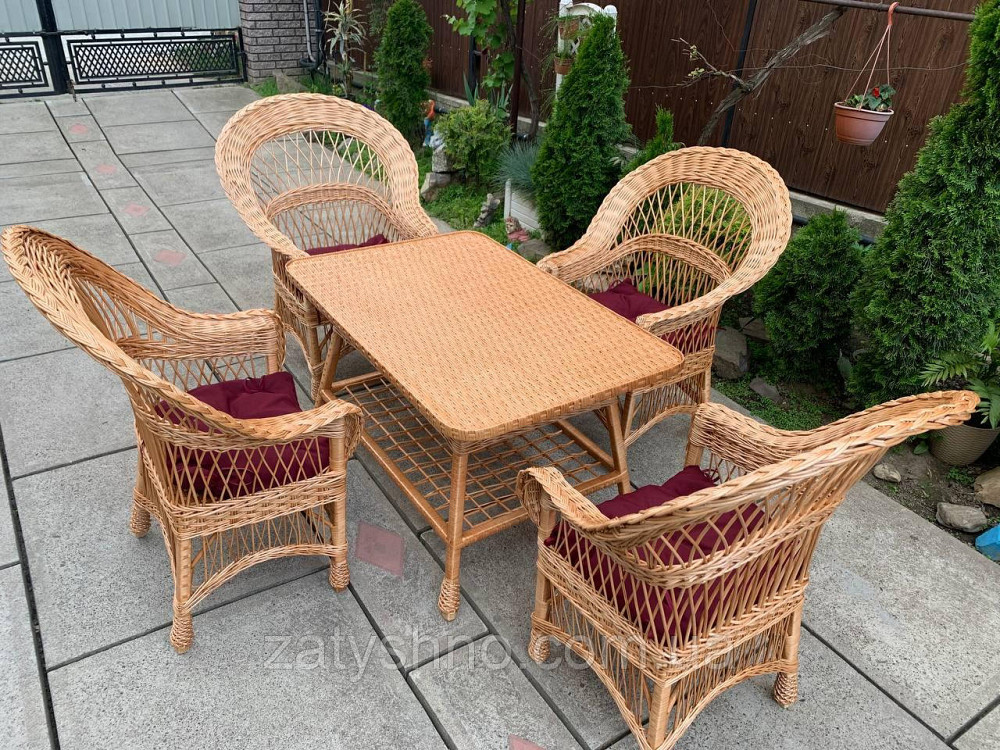 Комплект мебели из лозы в гостинную | комплект плетеной мебели | кресла диван и стол плетеный из лоз Киев - изображение 7