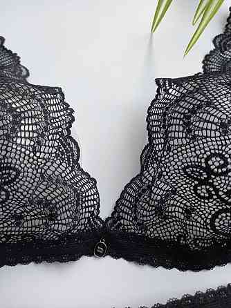 Жіночий мереживний комплект білизни Obsessive Firella set L-XL чоорний Славута