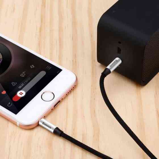 Аудіокабель Baseus Yiven 1.5м Срібний і Чорний Київ