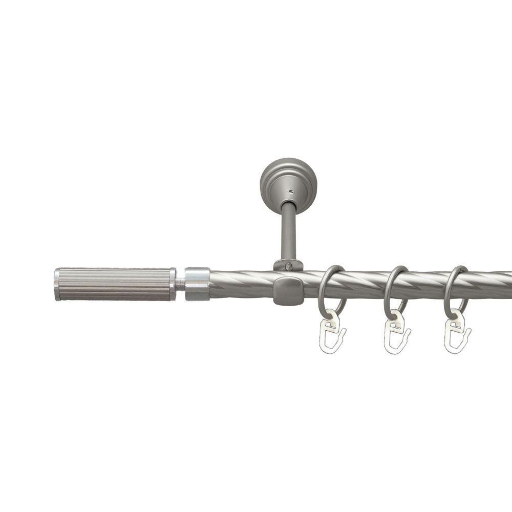 Карниз Orvit Галерія металевий однорядний відкритий скручена труба кільце металеве Сатин 16 мм 240 см Львов - изображение 1