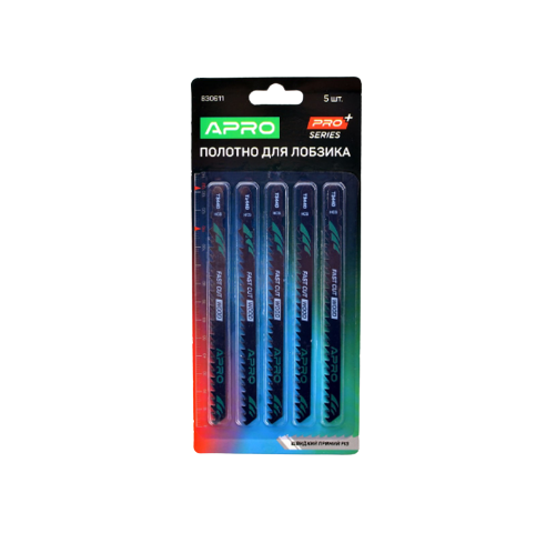 Полотно для лобзика по дереву 132/110мм 4 мм-6TPI швидкий прямий різ APRO T344D Житомир - изображение 2