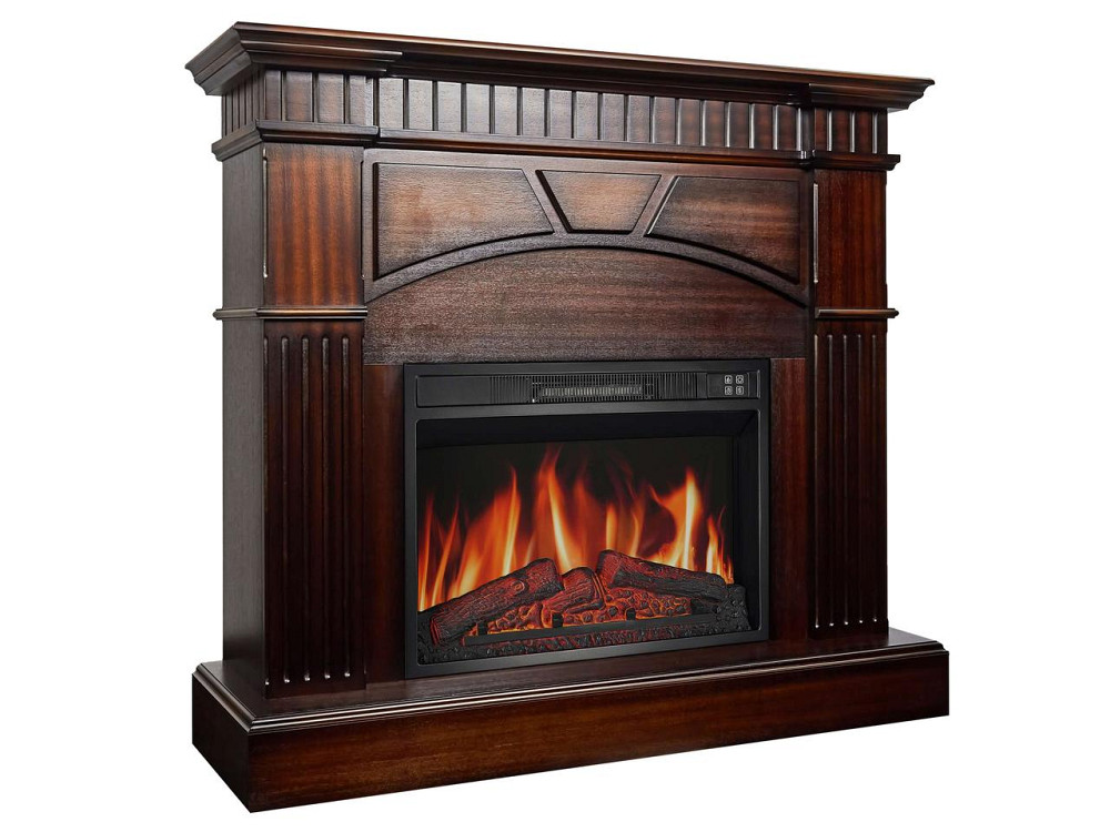 Камінокомплект ArtiFlame York AF23S махагон коричневий антик з обігрівом і звуком горіння вогню Київ - фото 1
