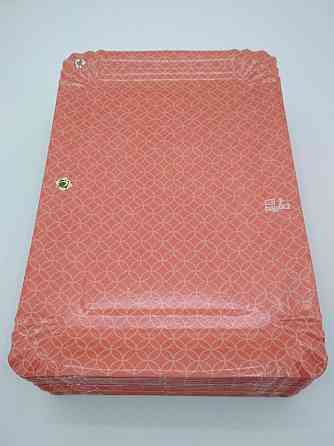 Паперова тарілка з малюнком 100 шт. 15*22 см "No 5" Червона (1 пачка) Харків