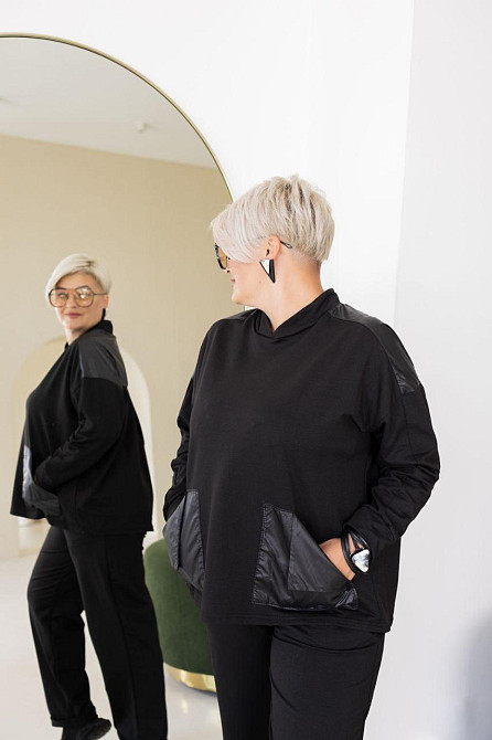 Стильний жіночий костюм вільного крою двонитка + латащовка. 60/64 Одеса - фото 1