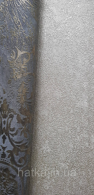 Шпалери вінілові на флізеліні гарячого тиснення DUKA Selective 1.06x10 під штукатурку структурні золотисті 32651-7 Київ - фото 3