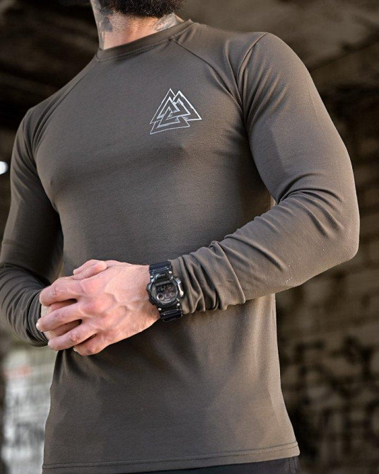 Мілітарі Лонгслів Руни хакі ПП7876 Одеса - фото 3