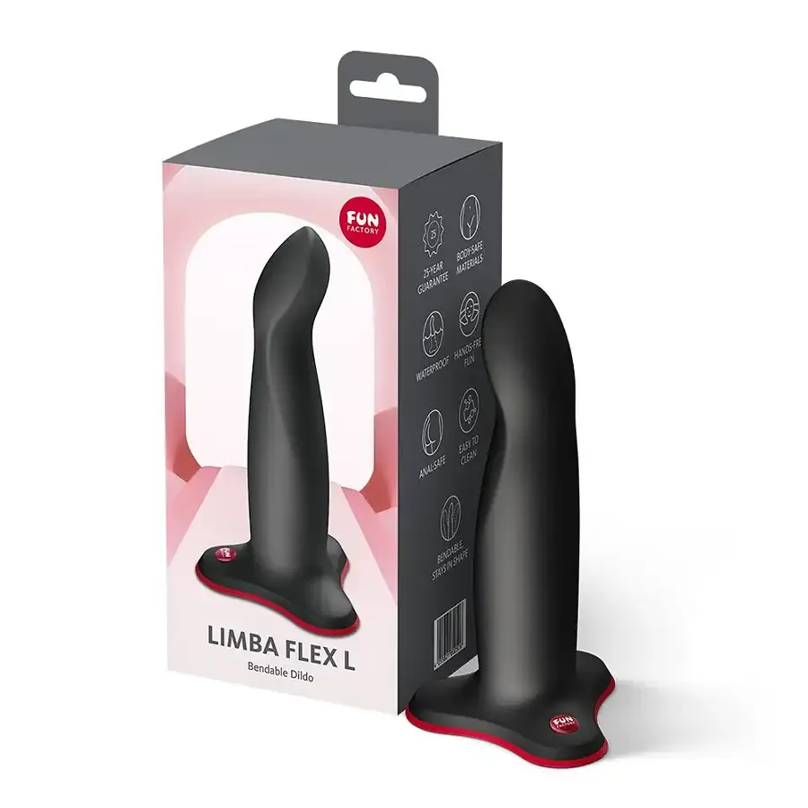 Фалоімітатор Fun Factory LIMBA FLEX L Black, гнучкий, з ефектом пам’яті, підходить для точки G Львів - фото 4
