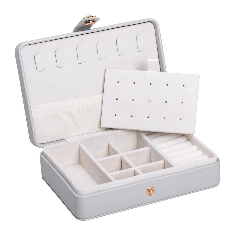 Yiwu Скринька для прикрас з еко шкіри 16×11×4.7 см органайзер для ювелірних виробів HP-5-30G Коломыя - изображение 4