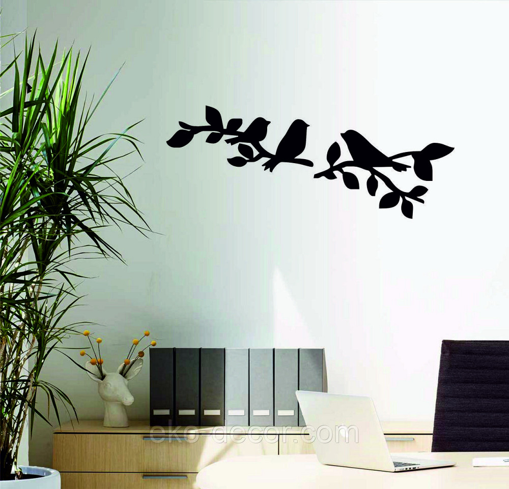 Декоративне настінне Панно  «Птахи» , Декор на стіну 90*35 см, Чорний Київ - фото 3