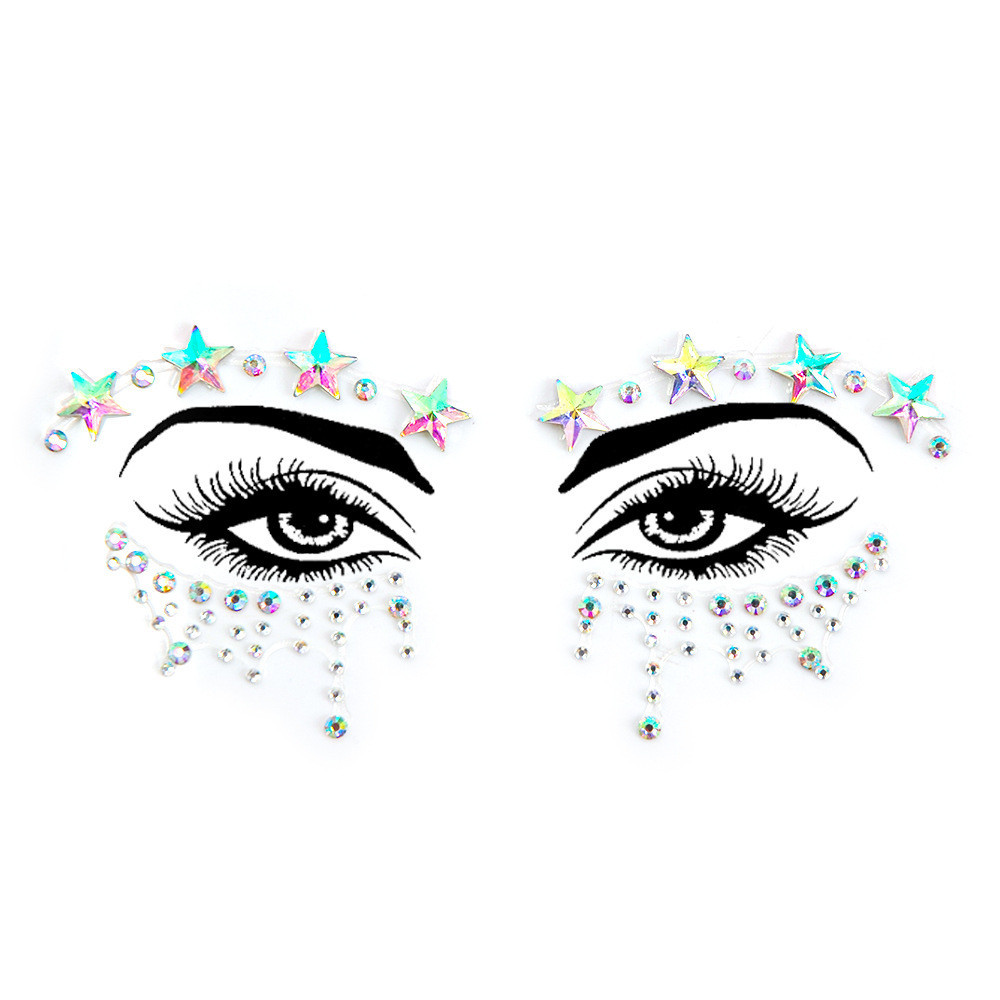 Стрази для макіяжу очей із зірочками one size перламутровий Київ - фото 1