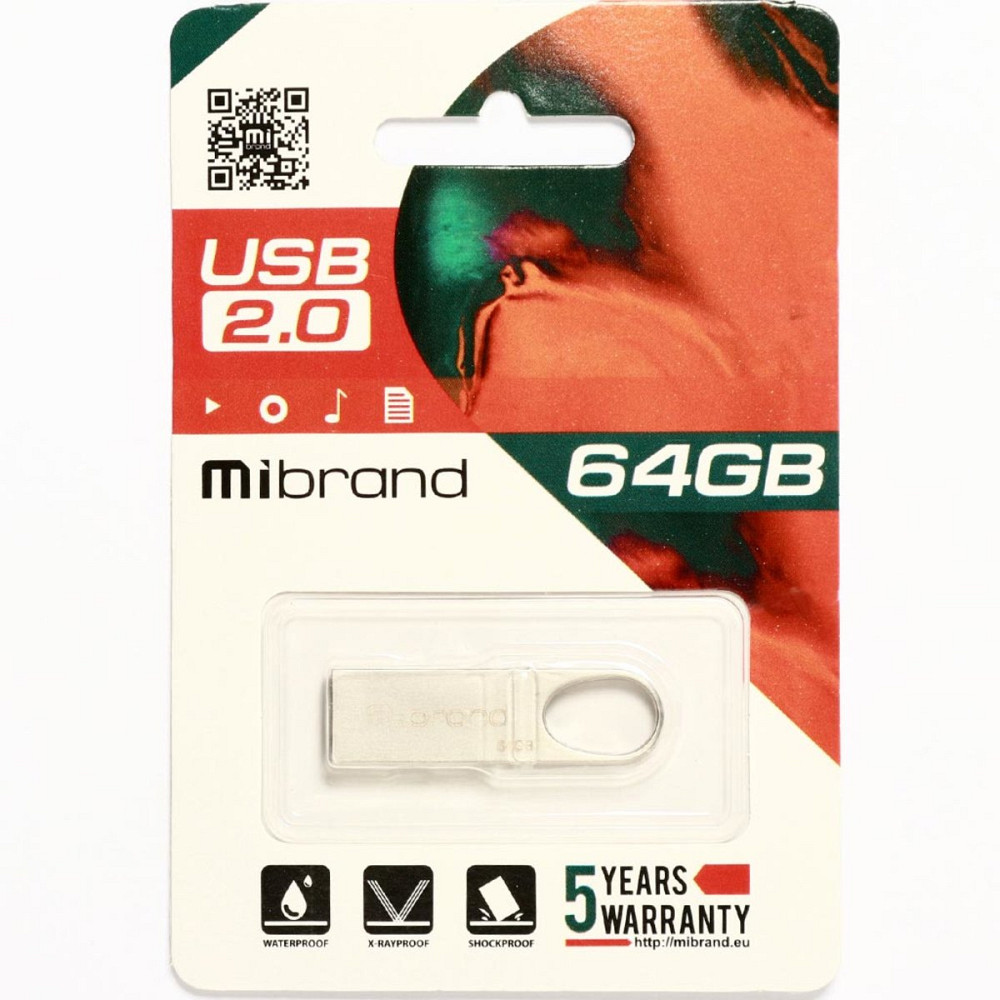 Flash Mibrand USB 2.0 Irbis 64Gb Silver Київ - фото 2