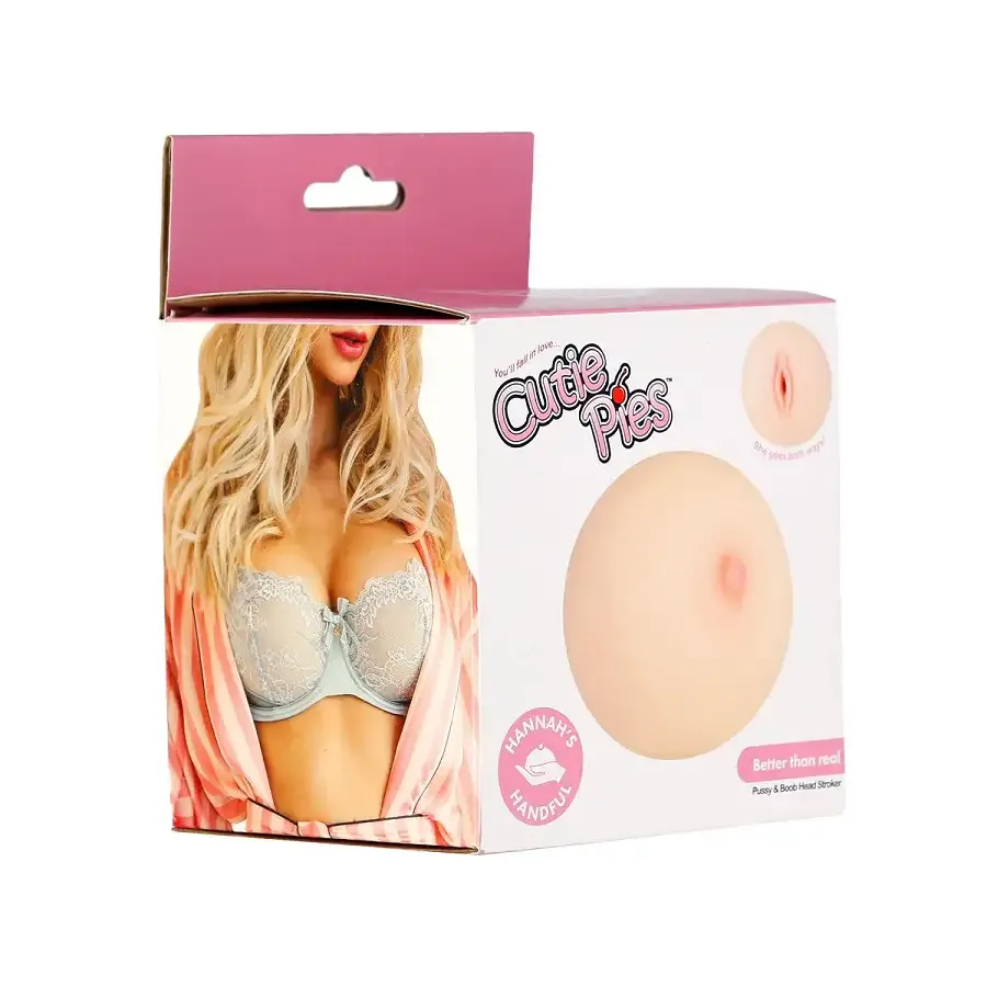 Мастурбатор-груди Cutie Pies Hannah's Handful - Pussy & Boob, глибина 9,9 см, віброкуля в подарунок Львів - фото 6