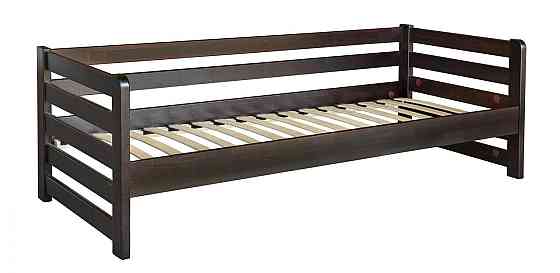 Ліжко-тапчан Тоні з ламелями Бук в кольорі Горіх Львів