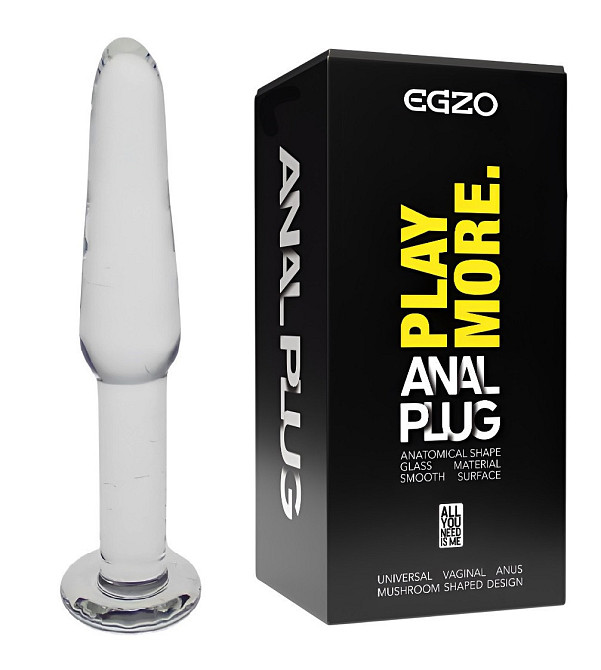 Анальный плаг из стекла EGZO EAP-M ( длина 11.5 см, диаметр 2 см ) Sex Aura Киев - изображение 1