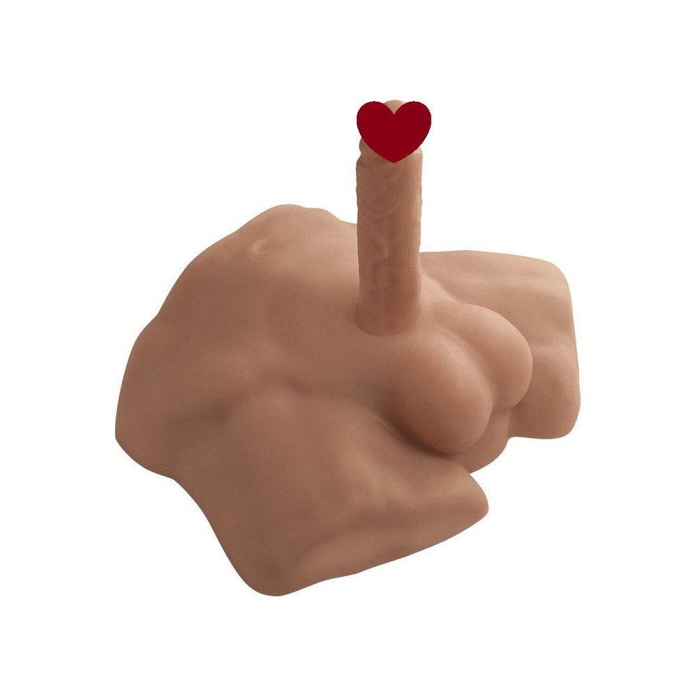 Полуторс с фаллоимитатором на присоске SilexD Apollo S Male Torso Caramel Sex Aura Киев - изображение 1