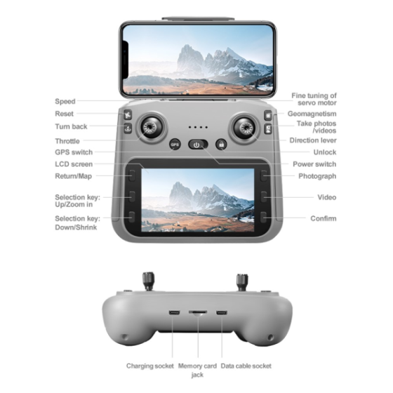 Дрон RG800 Max GPS с двойной камерой и системой обхода препятствий (FPV-режим) Черный Винница