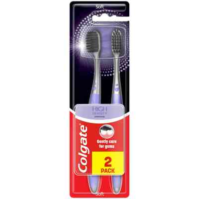 Зубная щетка Colgate High Density Charcoal мягкая 2 шт. (8718951369153) Винница