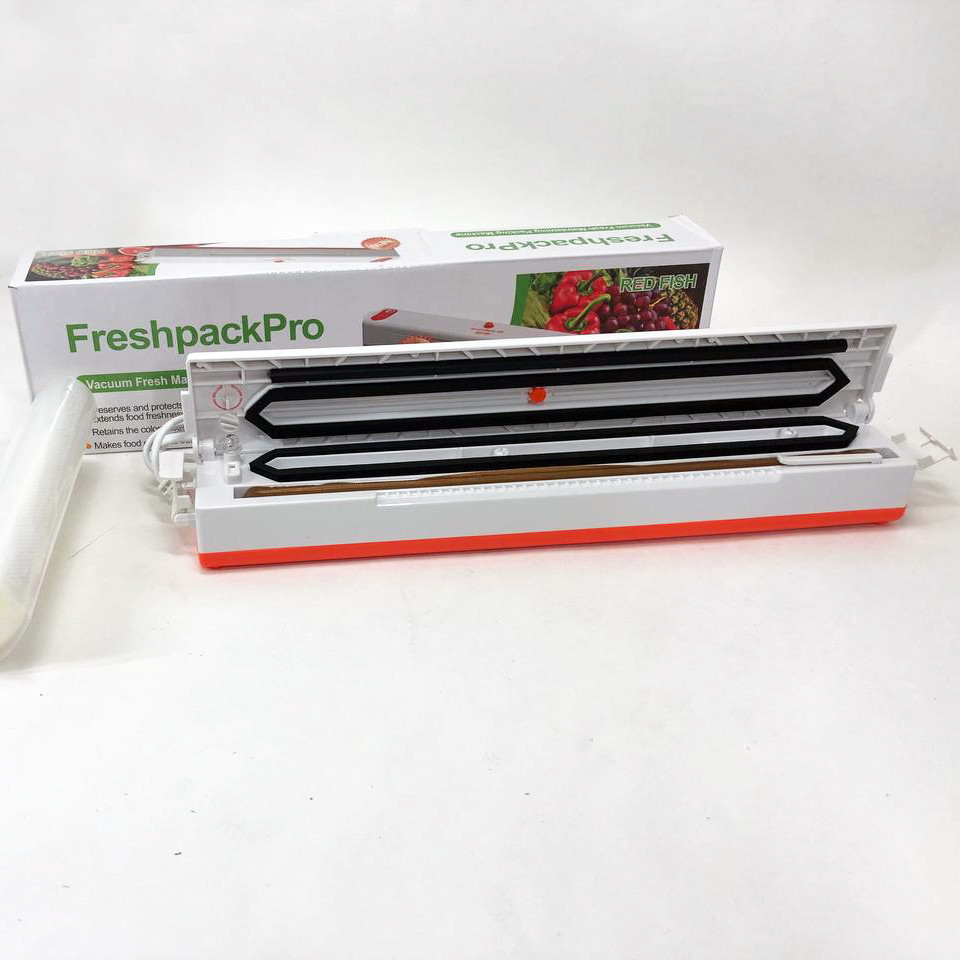 Вакуумні машини для продуктів Freshpack Pro оранжевый, Прилад для пакування їжі, Вакууматор домашній AP-80 Львів - фото 14