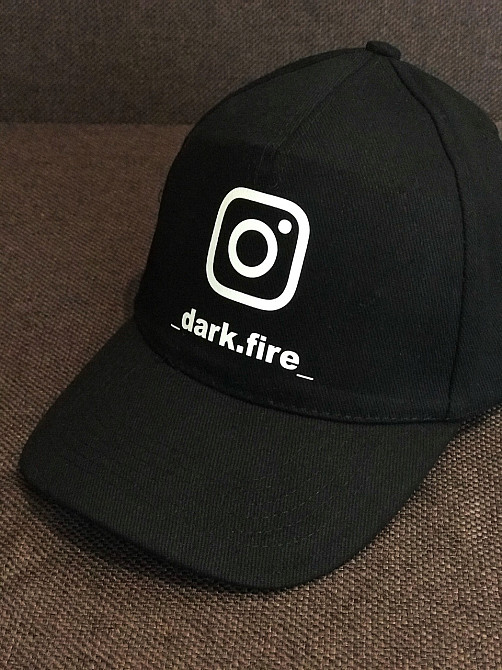 Чорна бавовняна Кепка/Бейсболка з ВАШИМ НІКОМ INSTAGRAM Чернівці - фото 1