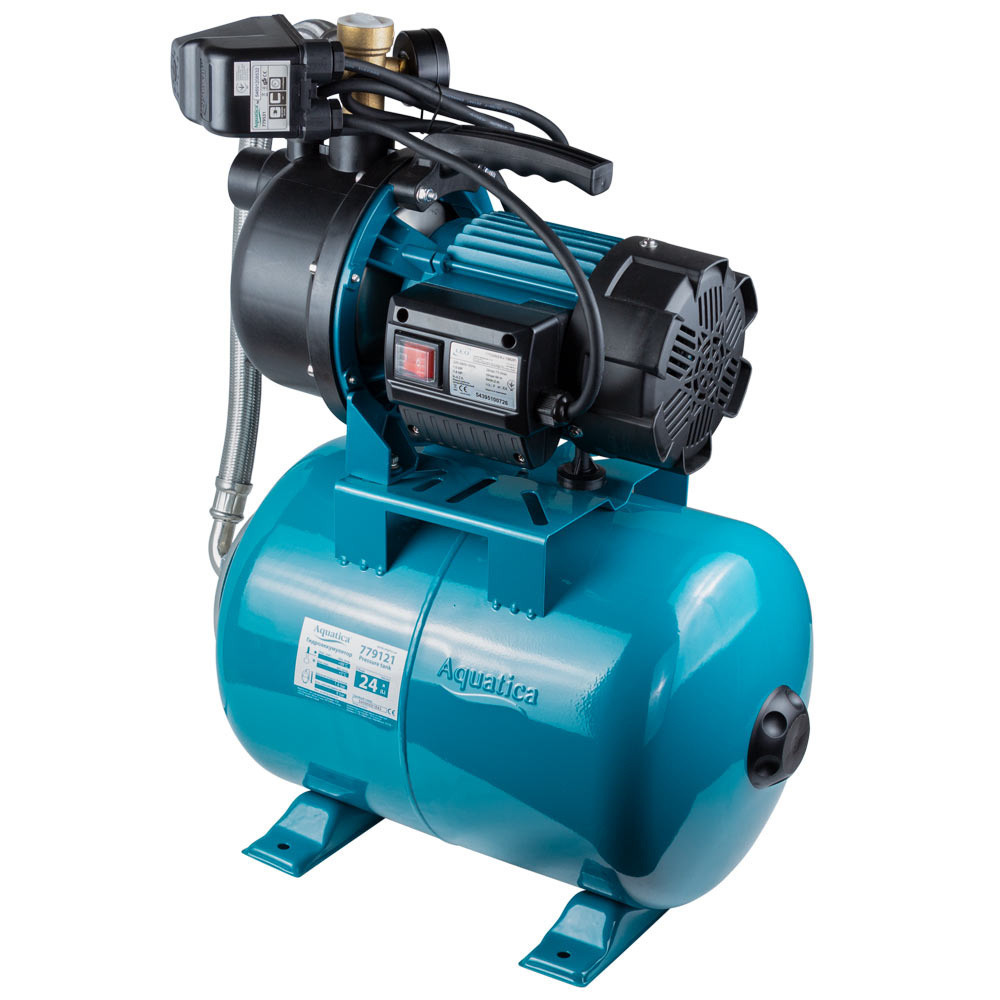 Станція 1.0кВт Hmax 44м Qmax 73л/хв пластик (самовсмоктуючий насос) 24л Україна AquaticaLEO EKJ-1002PA5/UA Рівне - фото 3