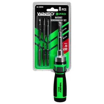 Реверсивна викрутка з набором насадок WINSO PRO 16 в 1 (арт. 920116) Ковель