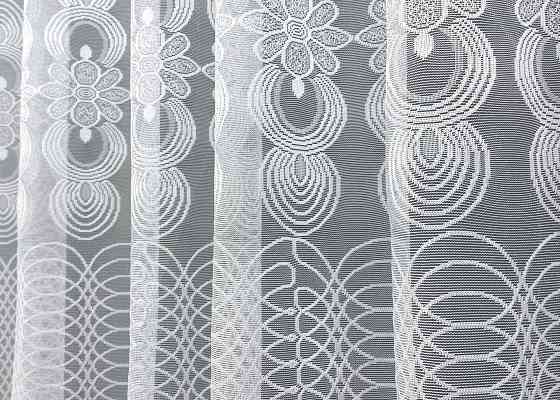 Тюль жаккард, цвет белый 1608т Киев