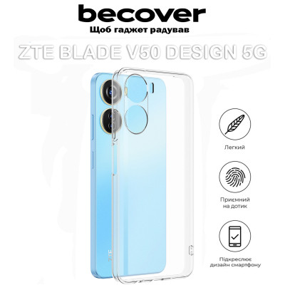 Чехол для мобильного телефона BeCover ZTE Blade V50 Design 5G Transparancy (711530) Винница - изображение 5