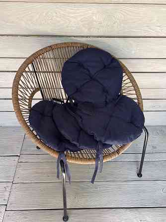 Подушка для стільців (38x38х5 см) кругла Decorator Мальмо колір темно-синій 84-044 Київ