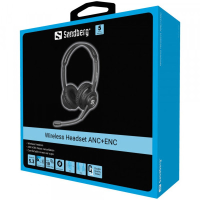 Навушники Sandberg Wireless Headset ANC+ENC Bluetooth Black (126-44) Вінниця - фото 5