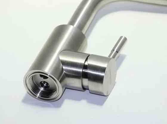 Смеситель для умывальника Mixxus SUS-001-G нержавеющая сталь поворотный излив Черновцы