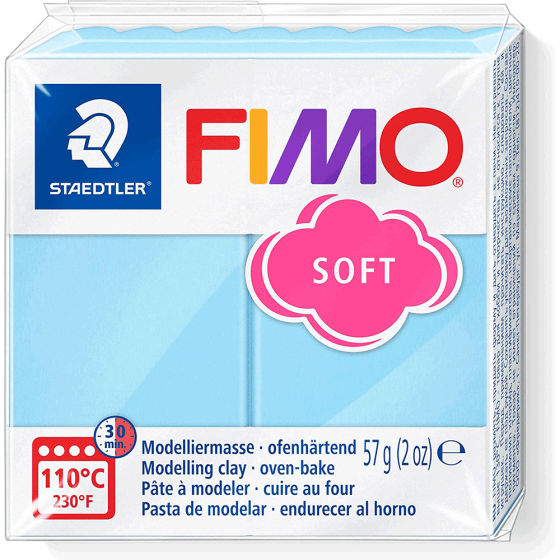 Пластика для бижутерии Soft Аквамариновая пастельная 57г Fimo Киев