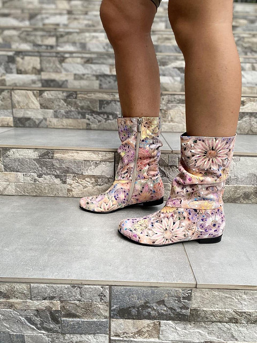 Nivelle Напівчоботи жіночі NIVELLE примула пудра шкіра натуральна висота 21 см обхват 32-34 см Коломыя - изображение 8