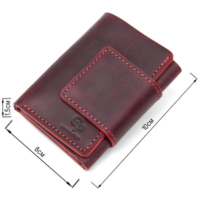 Портмоне Grande Pelle Матове вінтажне Бордове (11454) Вінниця - фото 7