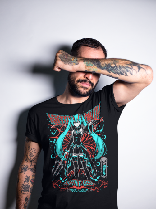 Футболка з аніме принтом Хатсуне Міку Аніме Гірл оверсайз (S/M/L) Чорний AnimeJ0061 Дніпро - фото 7