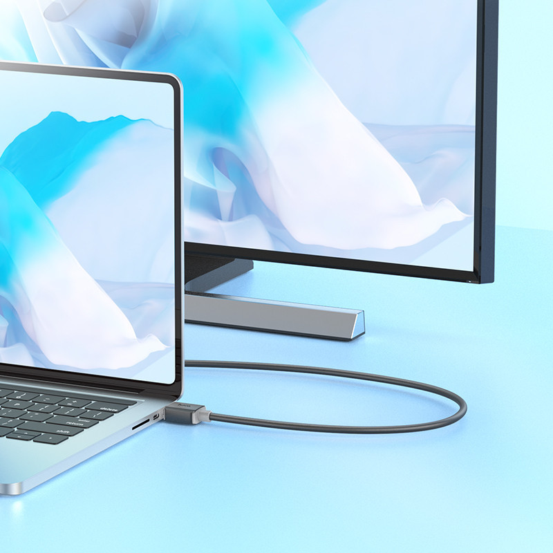 Кабель HOCO US08 HDTV 2.0 male-to-male 4K HD data cable(L=1M) Black Київ - фото 14