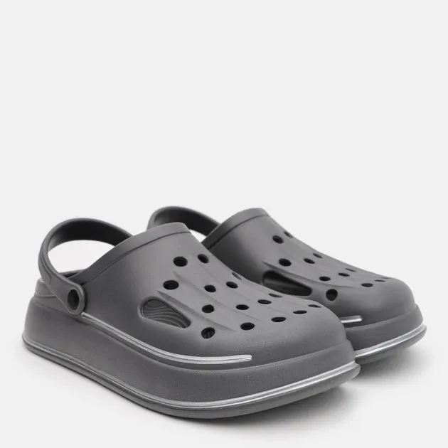 Кроксы мужские серые качественные практичные сабо удобные толстая подошва Одесса - изображение 4