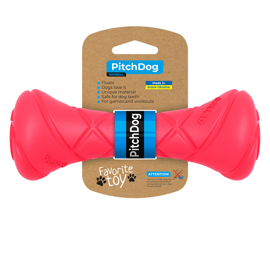 Ігрова гантель для апортування PitchDog, довжина 19 см, діаметр 7 см рожевий Вінниця - фото 1