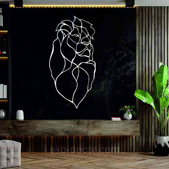 Настенный декор Панно «Лев» Декор на стену 50*25 см, Белый Киев