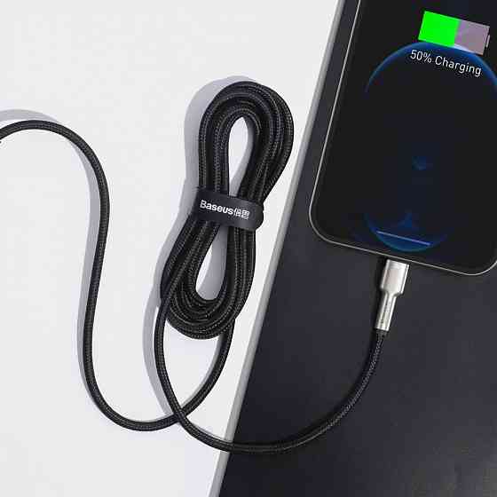 Кабель Baseus Cafule Metal Type-C to Lightning PD 20W 2м білий Львів