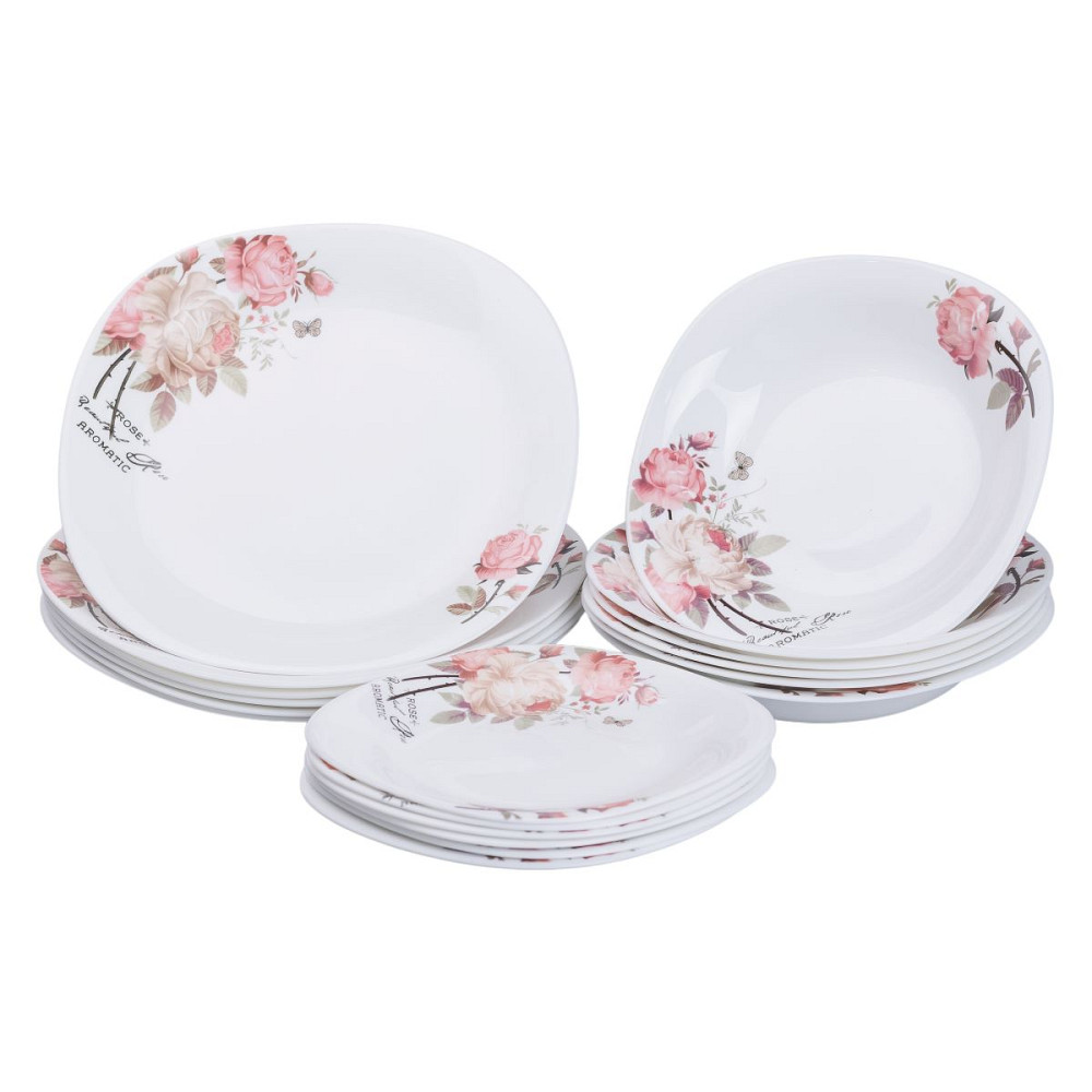 Столовий сервіз порцелянаовий на 6 персон 18 тарілок білий HP-7-714 Коломыя - изображение 2