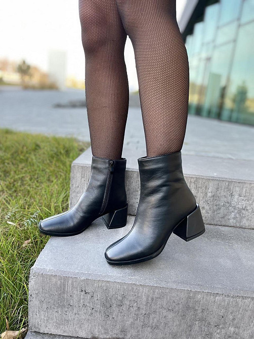 SANTINI Черевики жіночі SANTINI чорні натуральна шкіра висота 14см каблук 6см (974942-11) Коломия - фото 10