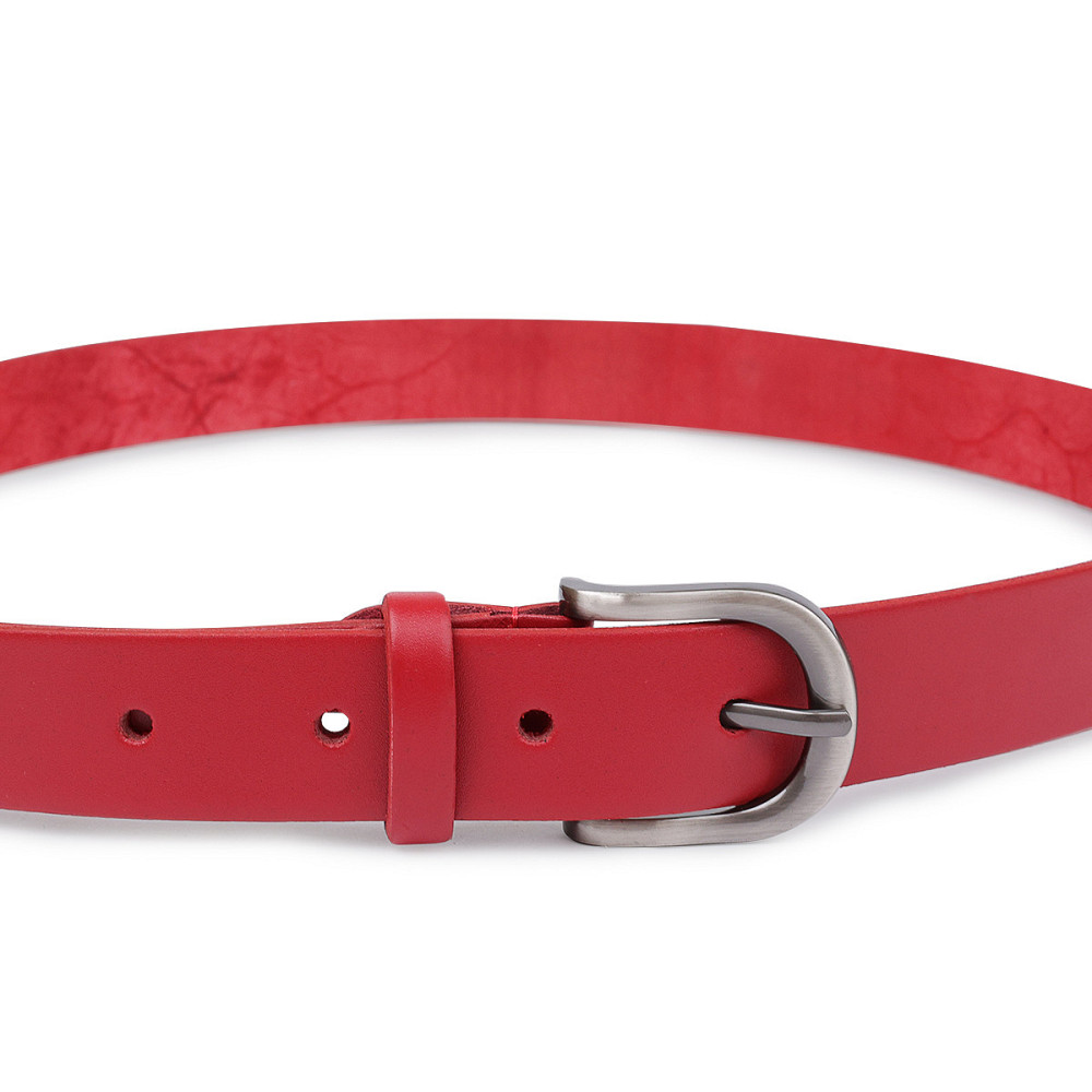 Женский кожаный ремень Vintage 20786 Красный Киев - изображение 6