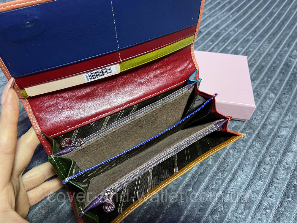 Класичний жіночий гаманець пудрового кольору із гладкої шкіри Marco Coverna Київ - фото 4