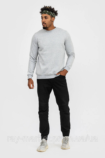 Світшот базовий утеплений Ray Basic чоловічий сірий меланж (U0301M-Grey Heather) L Київ - фото 4