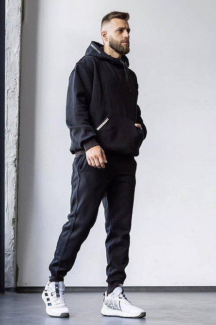 Утеплені джоггери зі швами навиворіт TotalFit EM3-IS10 Черный, XXL Киев - изображение 3