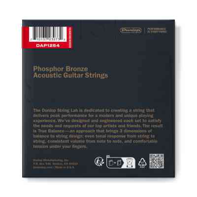 Струны для гитары Jim Dunlop Phosphor Bronze Acoustic Guitar Strings (12-54) (DAP1254) Винница