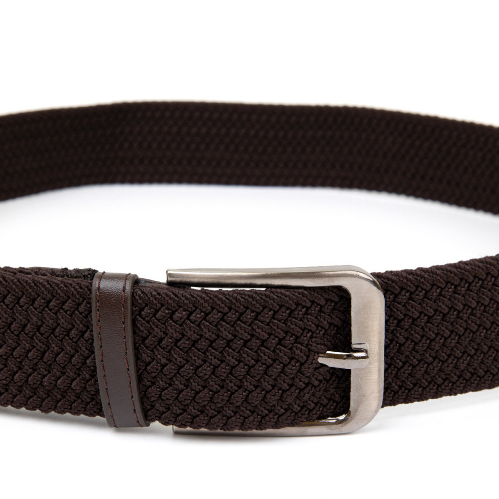 Текстильный ремень мужской классика Vintage 20519 Коричневый Киев - изображение 6